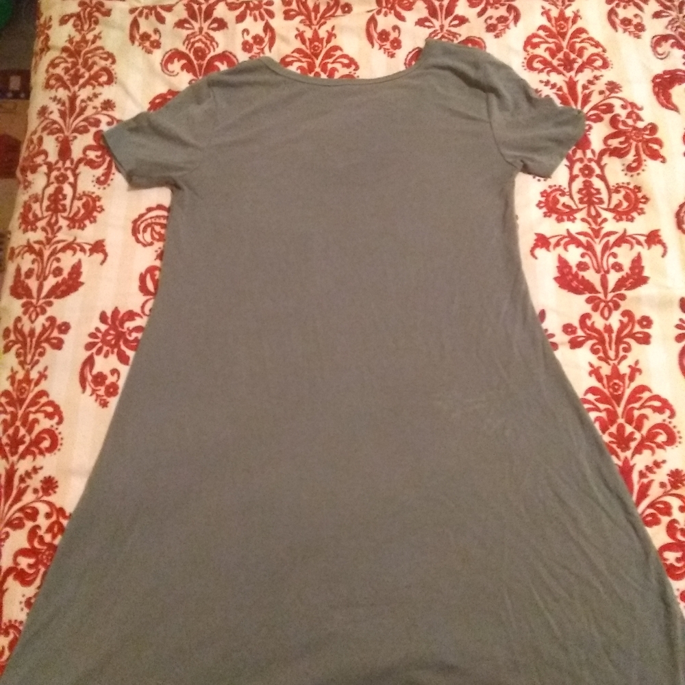 Casual olive green dress